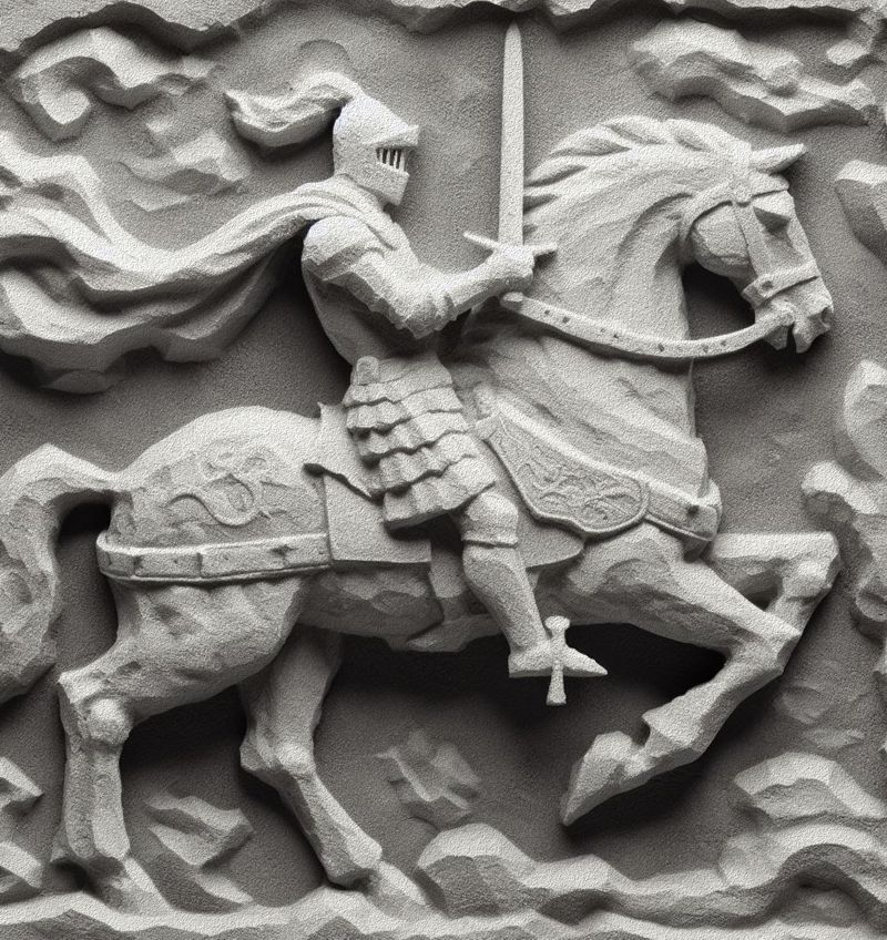 xps foam carved knight